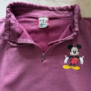 Disney vintage Mickey Mouse quarter zip